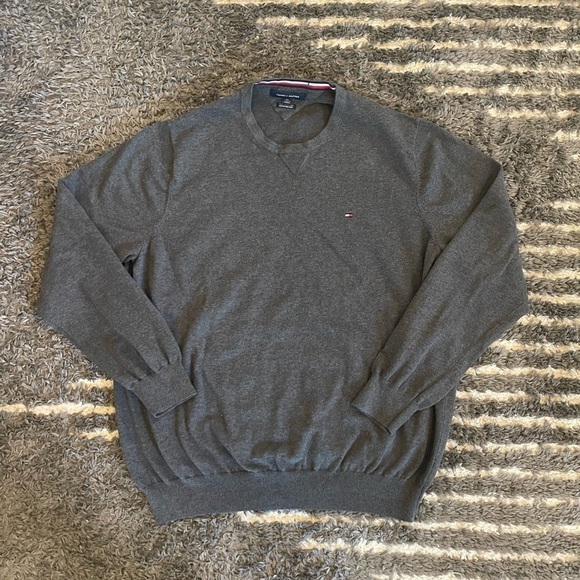 Tommy Hilfiger grey 100% cotton pullover sweater XXL - Picture 3 of 7